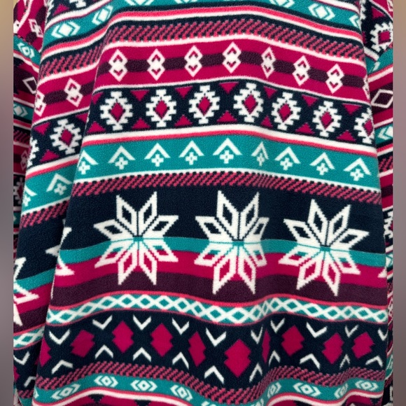 Blair Pink & Turquoise Fleece Hooded Jacket. Zippered & 2 Side Pockets. Size- 3X - Picture 9 of 13